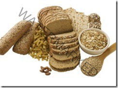 Close up of assorted grains and bread